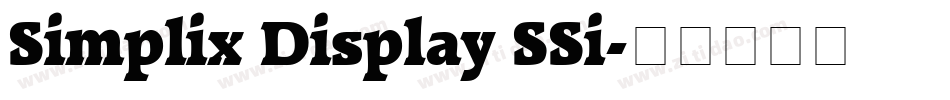 Simplix Display SSi字体转换